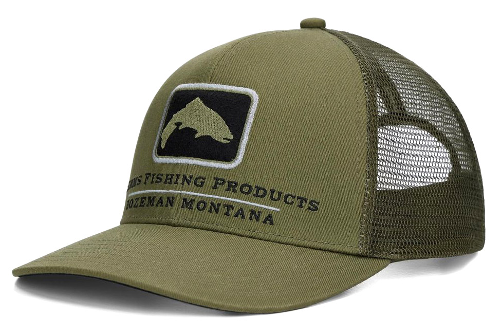 Simms Hat Double Haul Icon Trucker Cap Loden Simms Hat Double Haul Icon Trucker Cap Loden