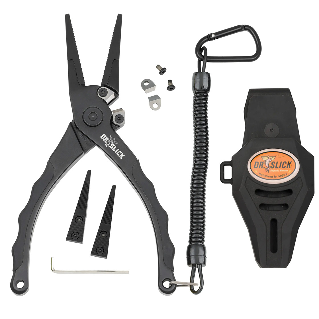 P-28243_Dr-Slick_Squall_Plier_Alu_Zrame_Tungsten_Carbide_Cutters_Zange_black Dr. Slick Squall Plier 7,5'' Alu Zrame Tungsten Carbide Cutters Zange black