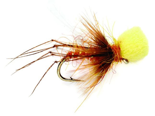 Fulling Mill Trockenfliege - Hopper Popper Grashüpfer bernstein