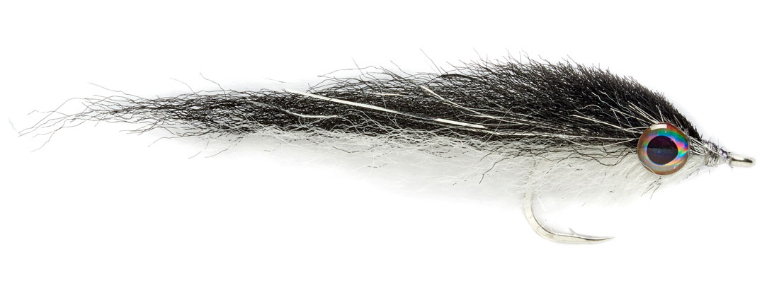 Fulling Mill Streamer - Salty Mullet black & white