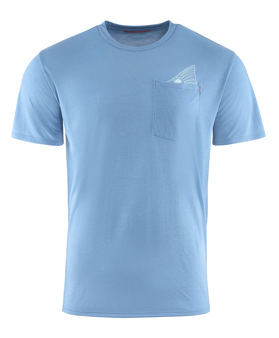 Grundéns Species Pocket Tee Shirt captain's blue heather