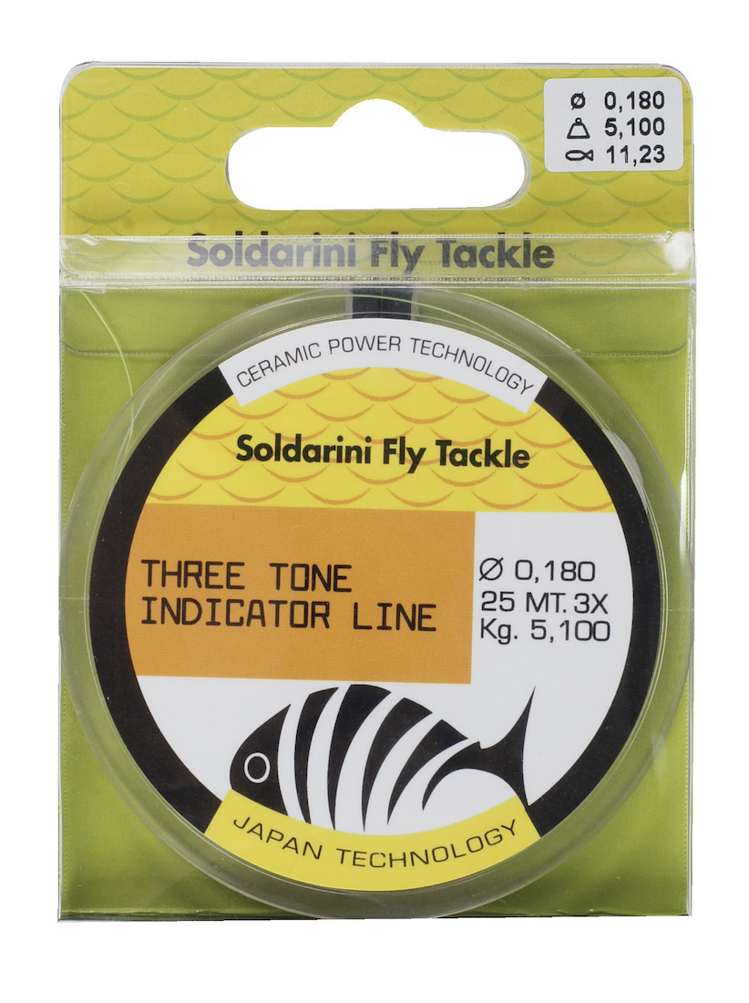 Soldarini Fly Tackle Three Tone Indicator Line Sichthilfe orange/white/yellow
