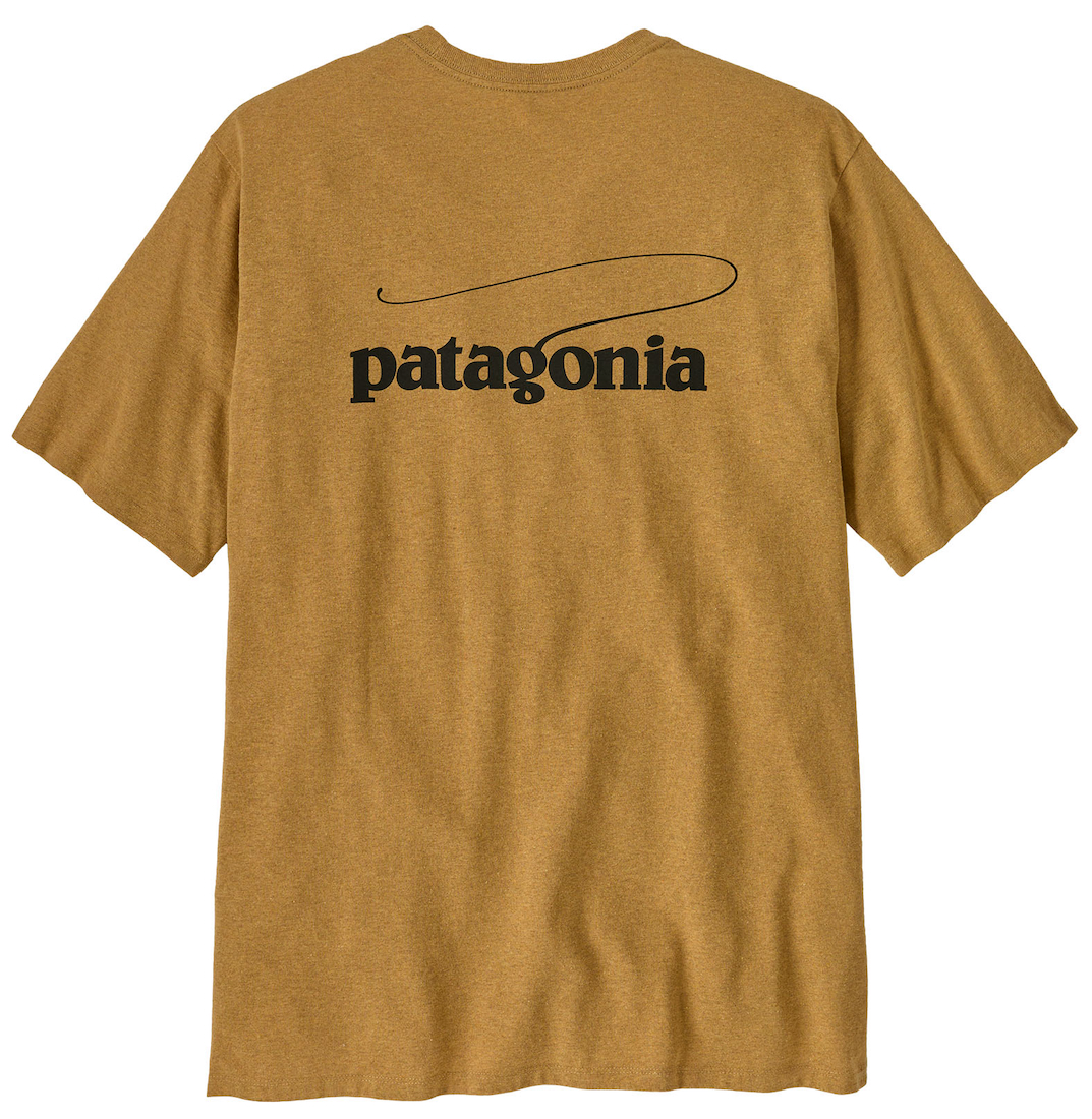 Patagonia M's Casting Logo Responsibili-Tee T-Shirt PFGD - Pufferfish Gold