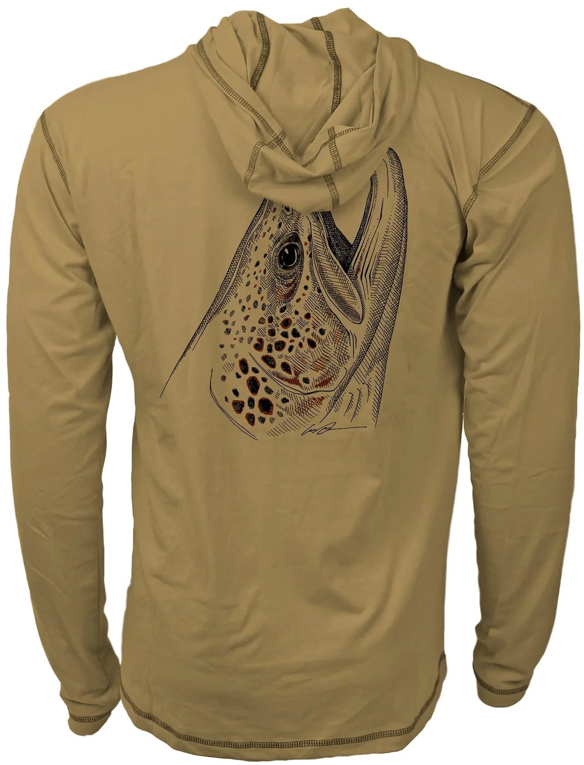 RepYourWater Hooded Sun Shirt Merino UPF30+ Breeze Rising Brown