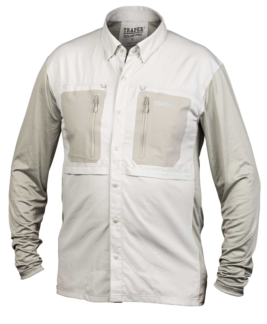 P-26485_Traper_Solar_Pro_UPF50_Shirt_Sonnenschutz_light-Olive_ Traper Solar Pro UPF 50+ Fishing Shirt Sonnenschutz light olive