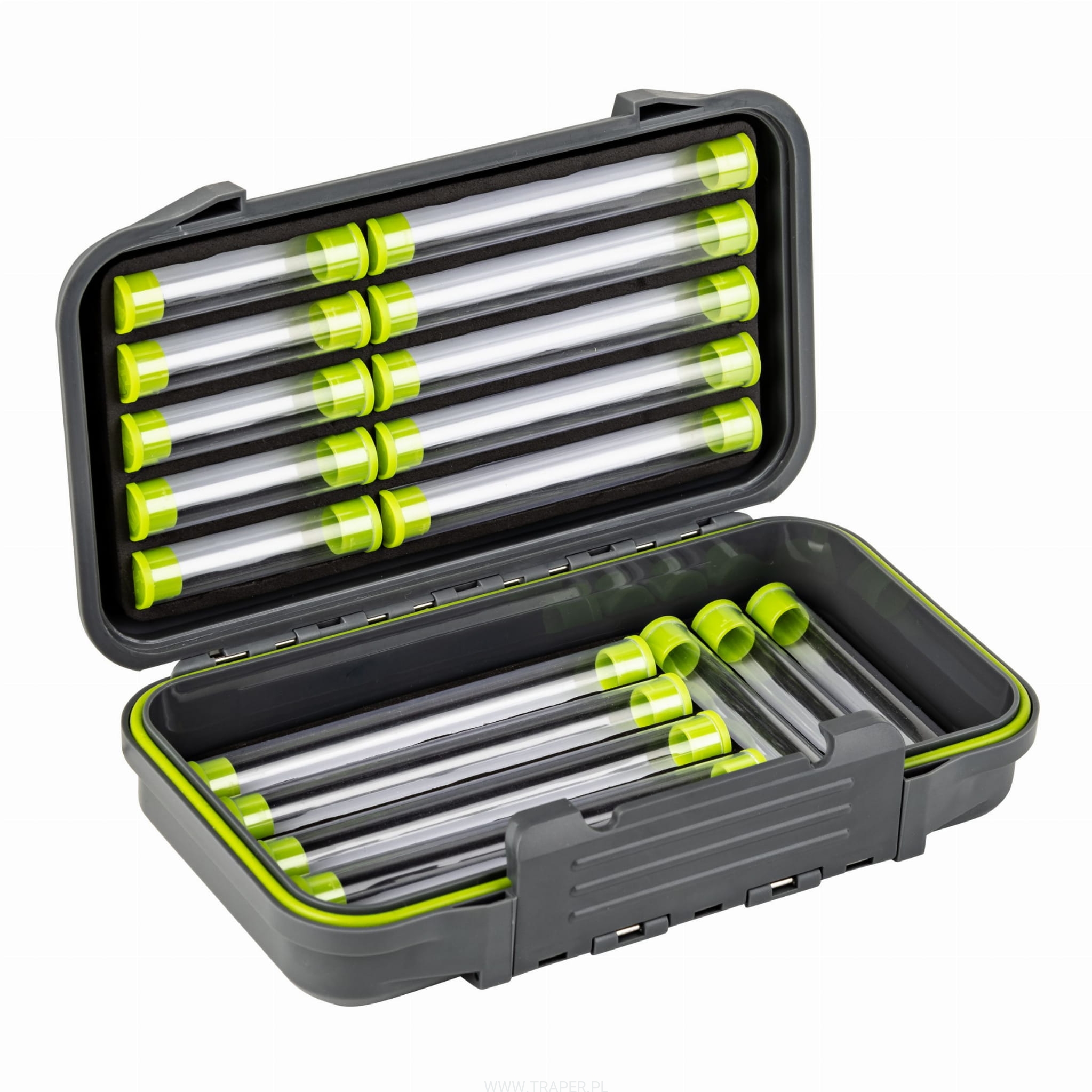 Traper Waterproof Tube Fly Box 196 x 106 x 42 mm für Tubenfliegen von 6 cm bis 12 cm