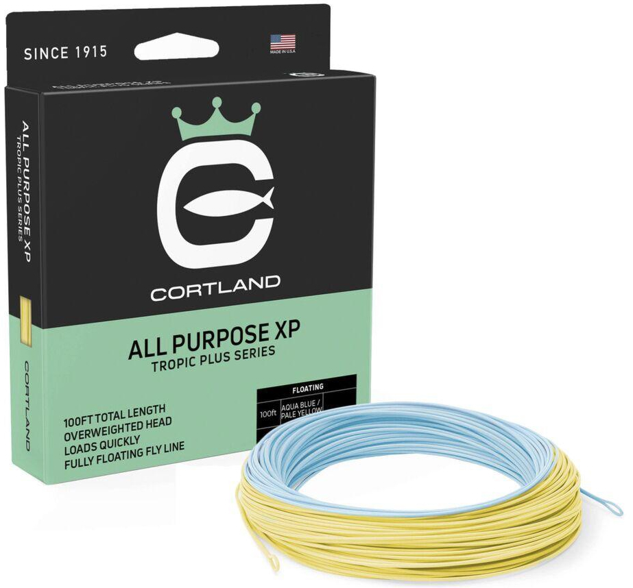P-28513_Cortland_All_Purpose_XP_Fliegenschnur_ Cortland All Purpose XP Tropical Saltwater Floating Flyline Aqua Blue / Pale Yellow Fliegenschnur