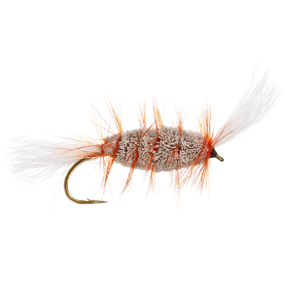 gray-white_tail-hot-orange-hackle_cigar-bomber Cigar _Bomber _Gray_White