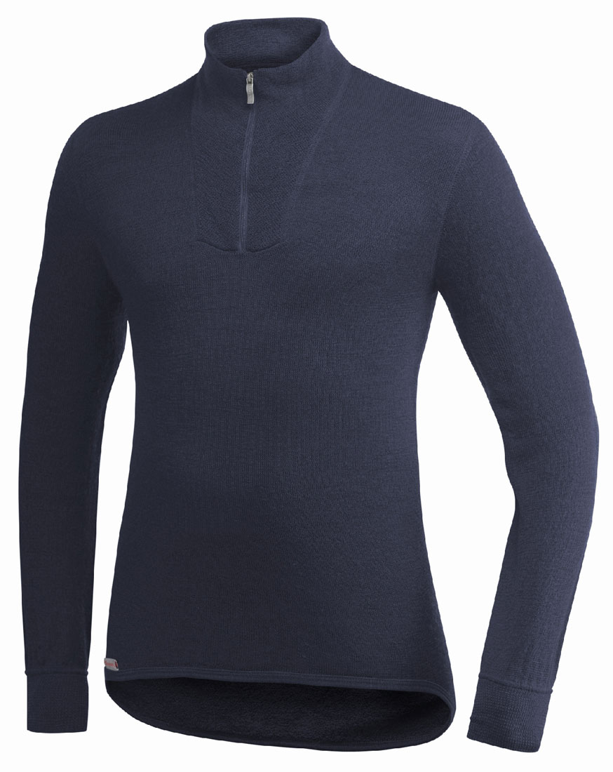 Woolpower_Zip_Turtleneck_200_Langarmshirt_dark_navy_1 Woolpower Zip Turtleneck 200 Langarmshirt dark navy