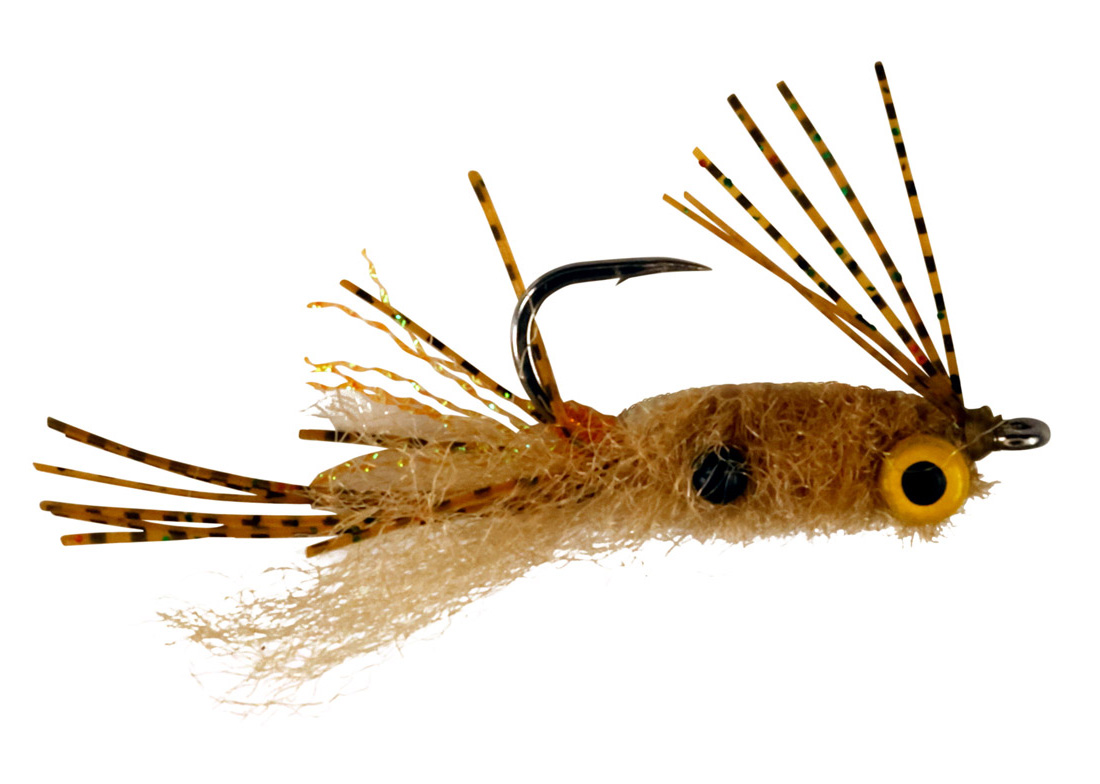 Catchy_Flies_TR_Permit_tan_tan_legs_yellow_eyes_ Catchy Flies Tiziano's Palometa fly tan & tan legs