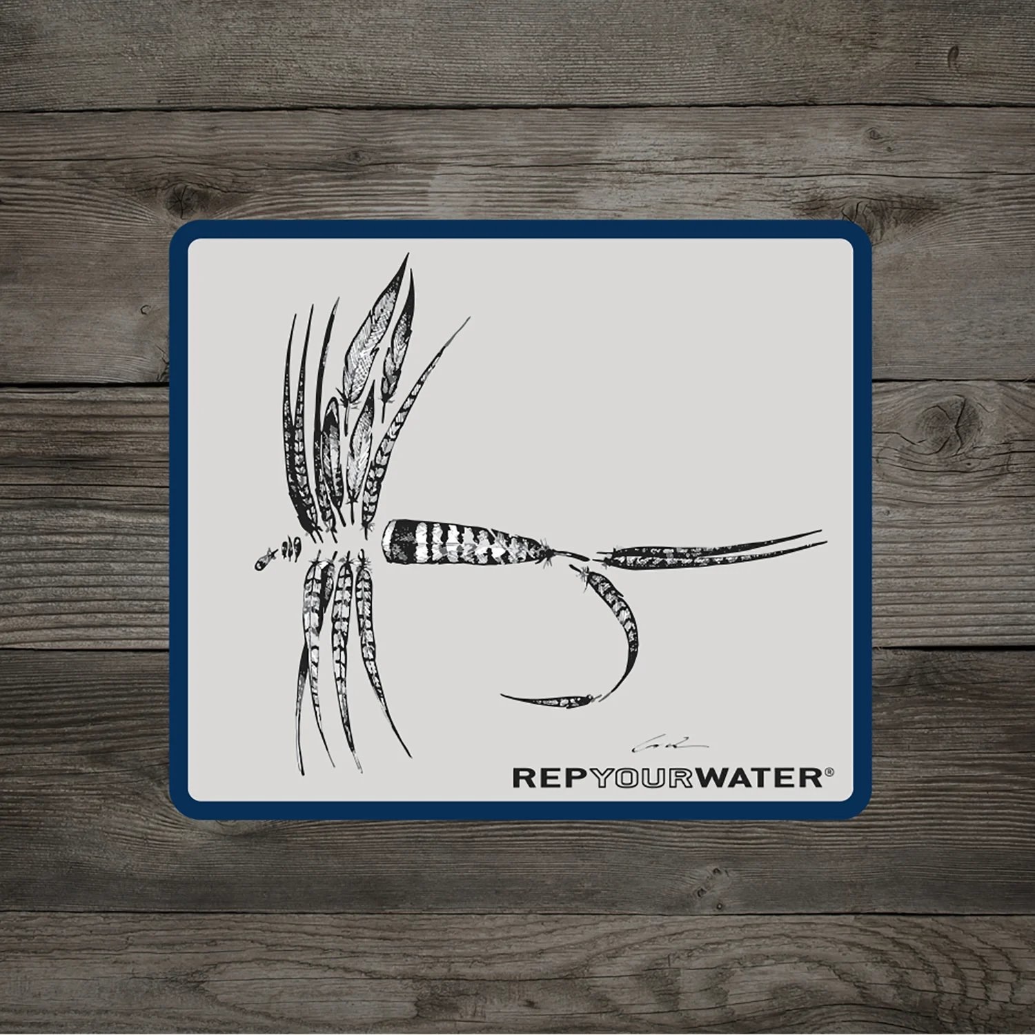 RepYourWater Sticker Feather Dry Fly