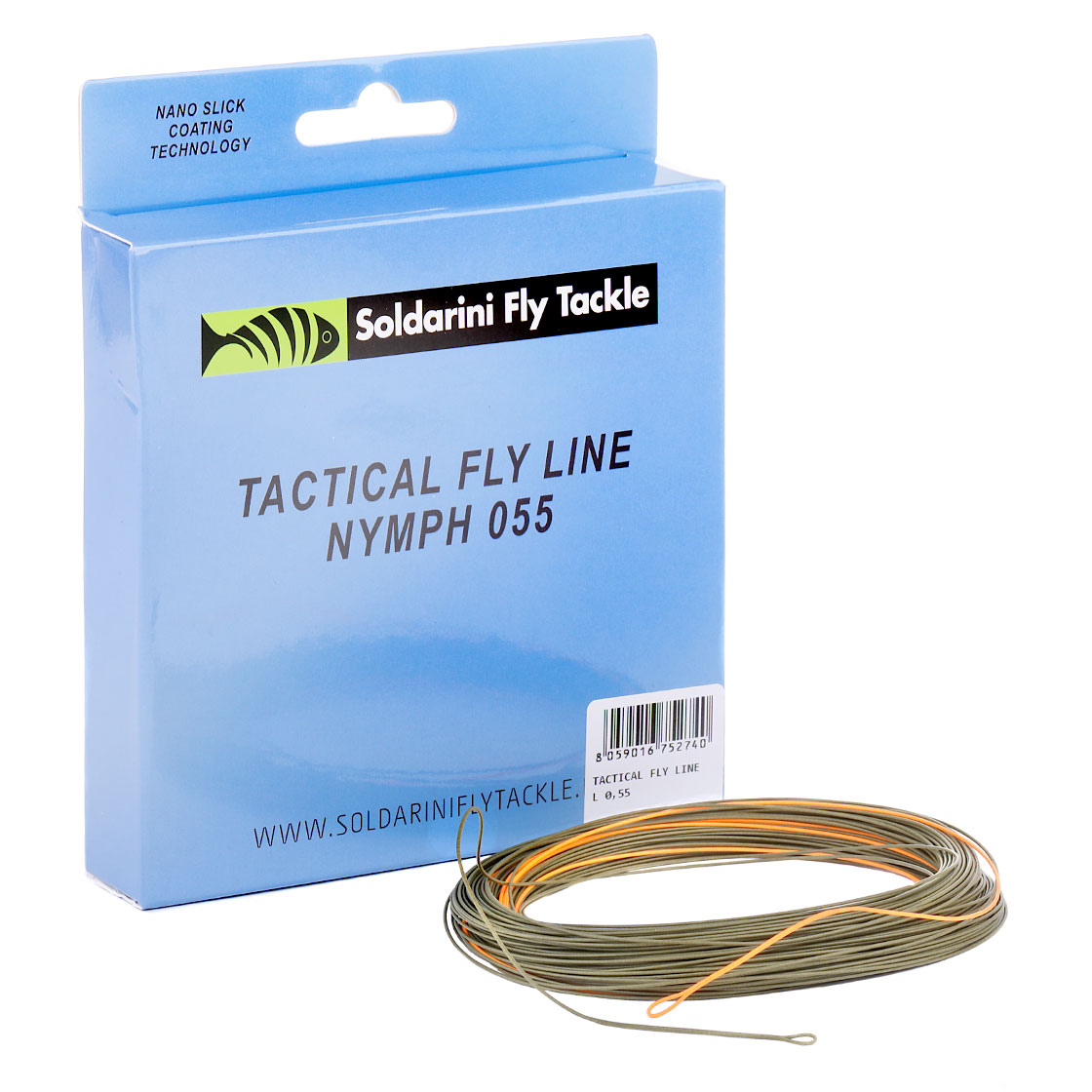 Soldarini Tactical Euro Nymph Fly Line Fliegenschnur olive/orange