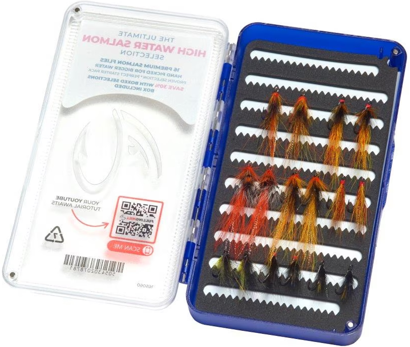 Fulling Mill Ultimate High Water Salmon Fliegenset mit Fliegenbox