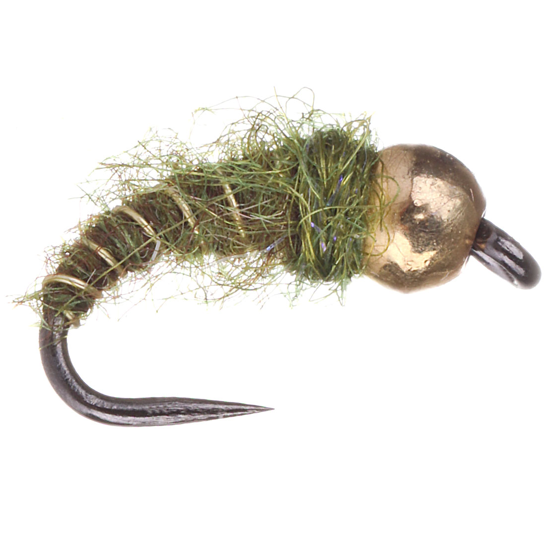 P-26736_adh-fishing-Tungsten-Nymph-Caddis-Larva-Olive-on-AHREX-by-Superflies adh-fishing Tungsten Nymphe Caddis Larva Olive on AHREX #14 by Superflies