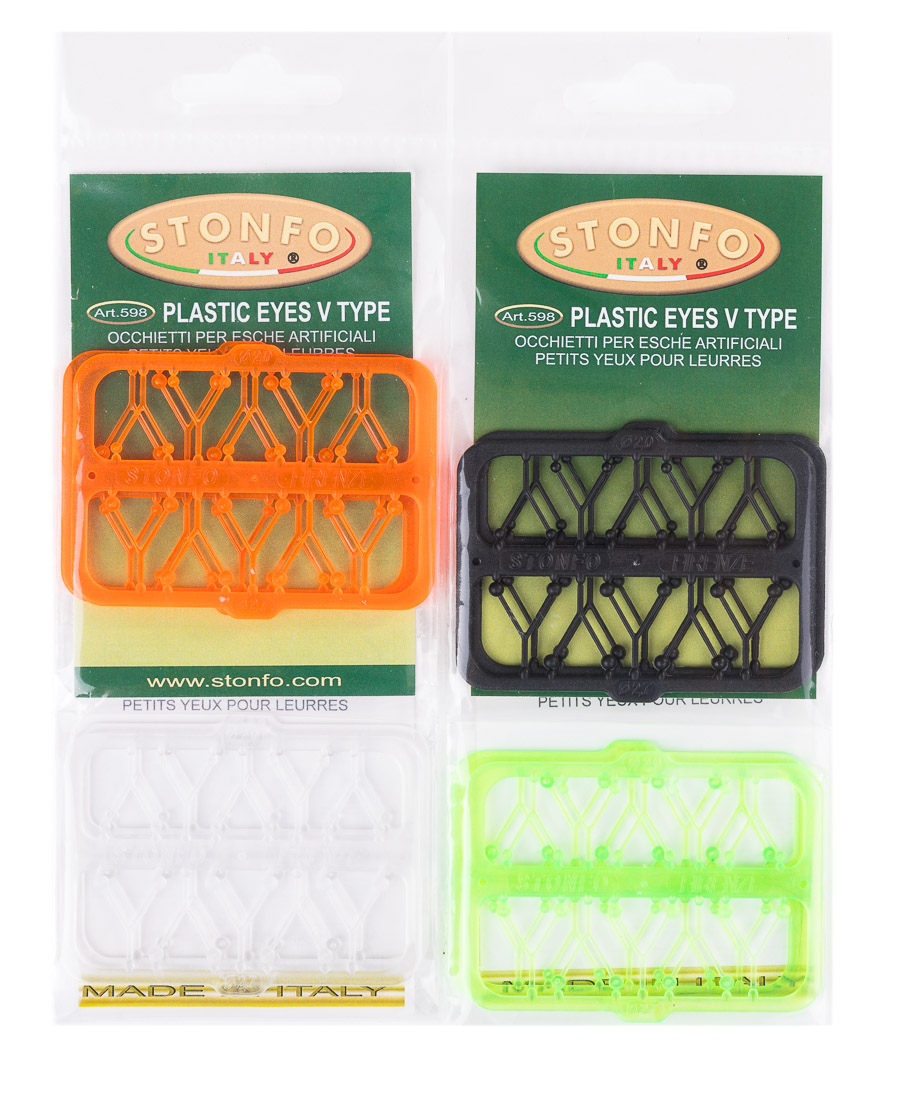 Stonfo 598 Plastic Eyes V-Type für Garnelen- und Krebsmuster