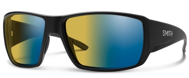 P-26309_Smith_Optics_Guide-s_Choice_Matte_Black_Yellow_Blue_Mirror_ Smith Optics Polarisationsbrille Guide's Choice Matte Black Polarchromic Yellow Blue Mirror