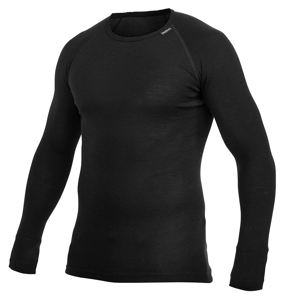 Woolpower Crewneck LITE Langarmshirt black