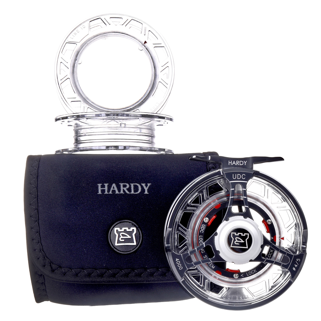 P-27171_Hardy-Ultradisc-4000er-Cassetten-Fliegenrolle-46-mit-2-Ersatzspulen-und-praktischer-Tasche Hardy Ultradisc 4000er Cassetten Fliegenrolle #46 mit 2 Ersatzspulen und praktischer Tasche