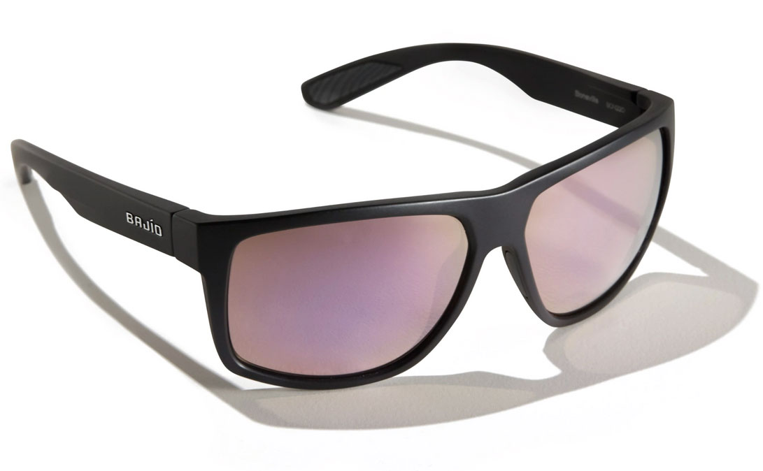 Bajio Polarisationsbrille Boneville - Black Matte (Rose Mirror PC)