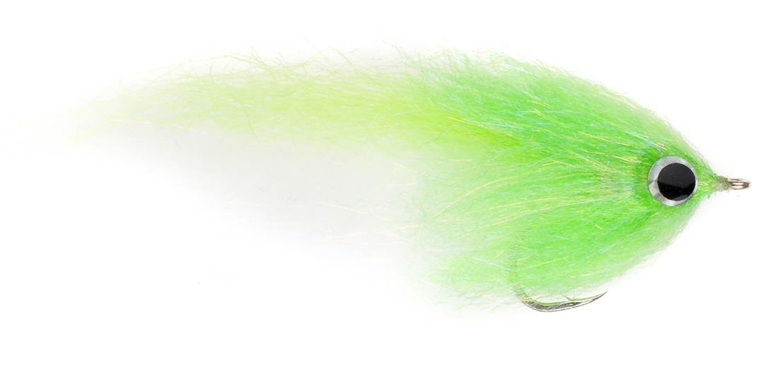 Fishient H2O Salzwasserfliege - Brush Fly chartreuse & white