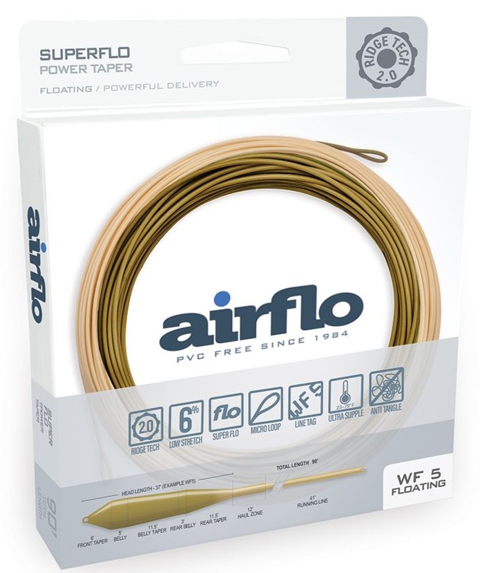 P-28945_Airflo_Ridge_2-0_Superflo_Power_Taper_Trout_Floating_Fliegenshop_Camo_Green_Caddis_1 Airflo Ridge 2.0 Superflo Power Taper Trout Floating Fliegenschnur Camo Green/Caddis