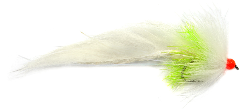 P-24149_Fulling_Mill_Fluff_Cat_White_ Fulling Mill Streamer - Fluff Cat White Tungsten Barbless
