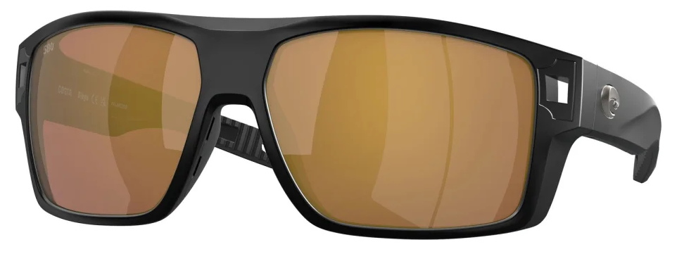 Costa Polarisationsbrille Diego Matte Black (Gold Mirror 580G)