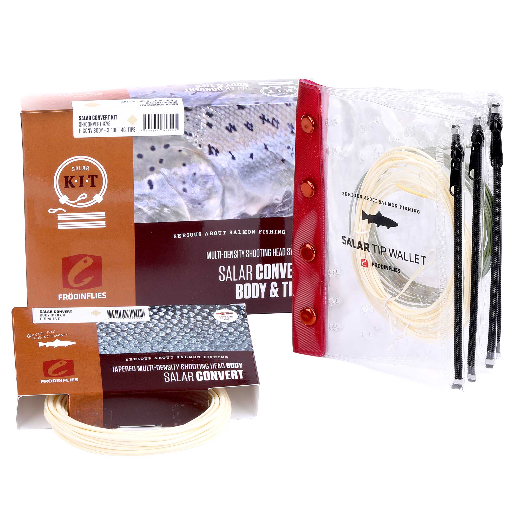 Frödin Salar Convert SH Short Spey Shooting Head Floating Kit with 3 Tips