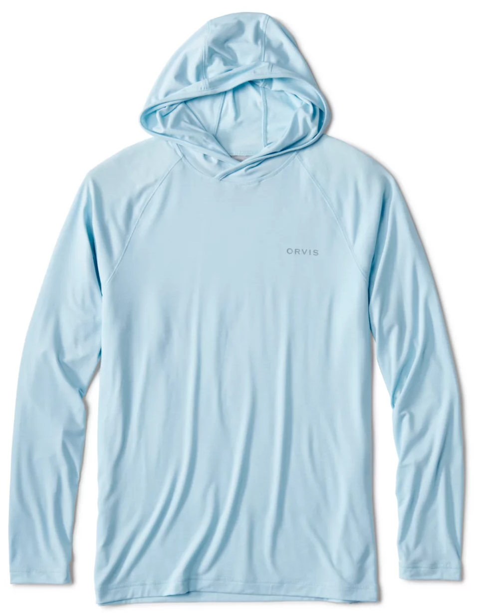 P-27336_Orvis_Dricast_Sunshirt_Hoodie_Blue_Mist_ Orvis Dricast Hoodie Sunshirt UPF 50+ Sonnenschutz Hemd blue mist