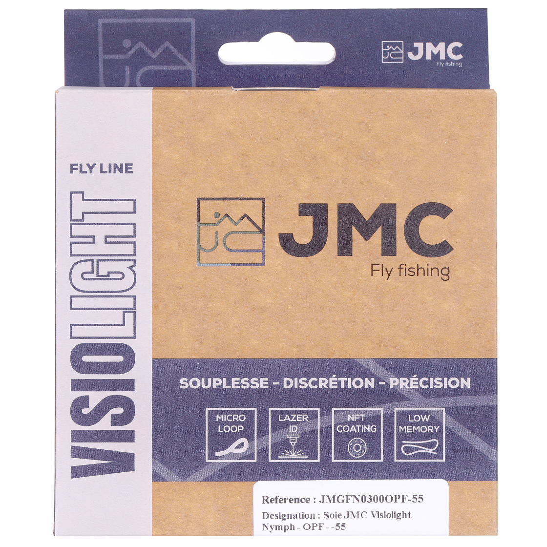 JMC Visiolight Euro Nymph 0,55mm - Orange/multicolor Tip - Fliegenschur