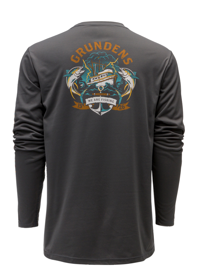 Grundéns Tuna Tattoo LS Tech Tee UPF 50+ Sonnenschutz Shirt anchor