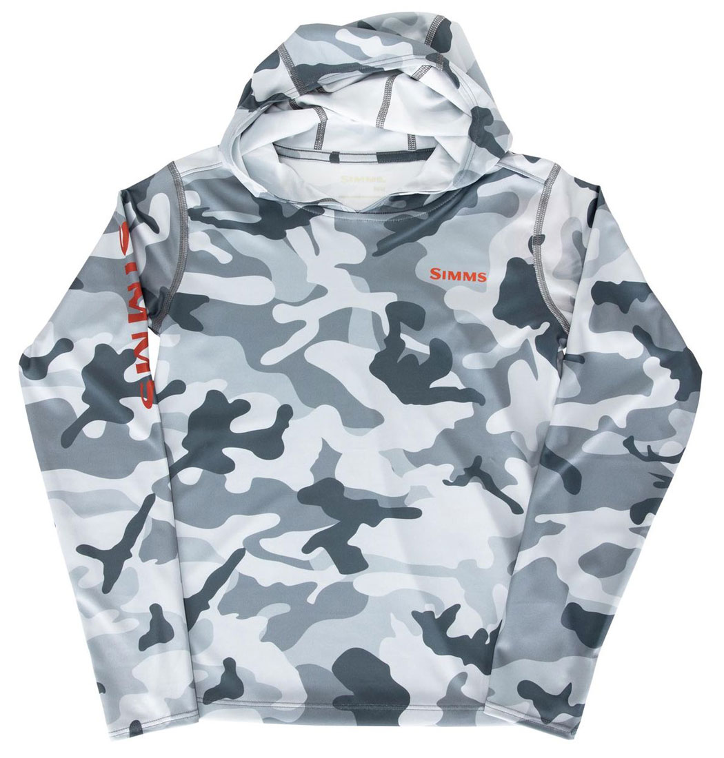 Simms Kid's Solar Tech Hoody Langarmhemd woodland camo steel