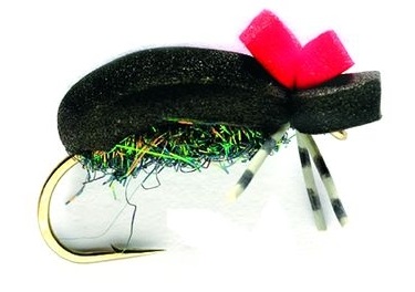Fulling Mill Trockenfliege - Hi Vis Black Foam Beetle