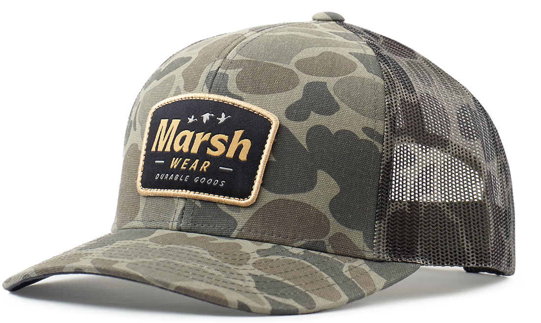 Marsh Wear Formation Trucker Cap Dark Green Mallard Camo
