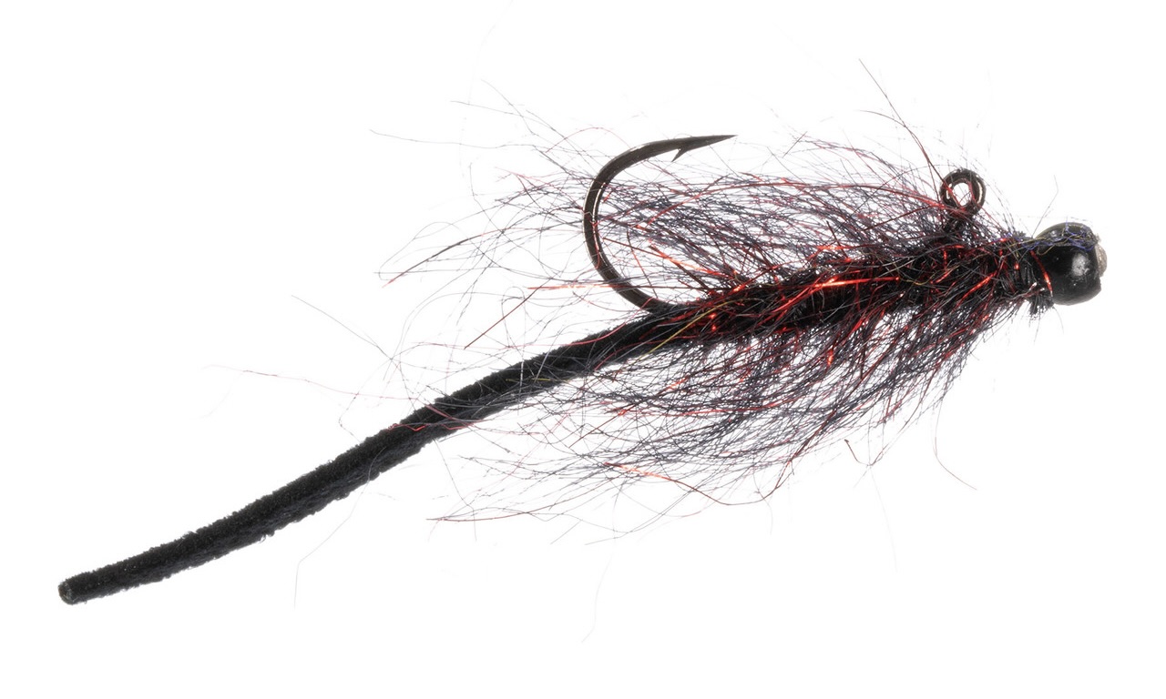 Umpqua Streamer Balanced Leather Leech #10 Black Red