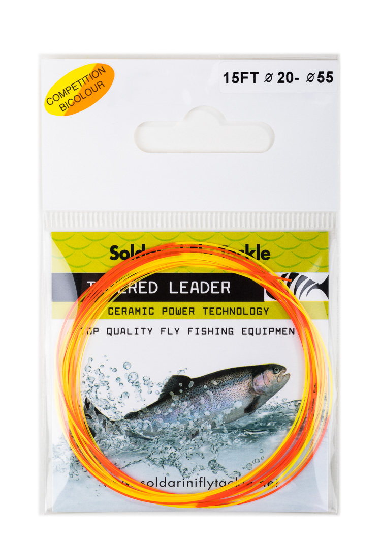 Soldarini Fly Tackle Euro Nymph Competition Bicolour Tapered Nymphen-Vorfach 15 ft