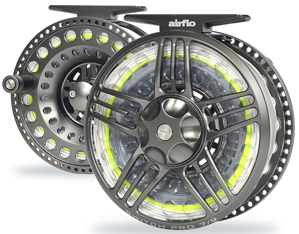 Airflo Switch Pro Reel #79 Cassetten Fliegenrolle mit Wechselspulen und Tasche