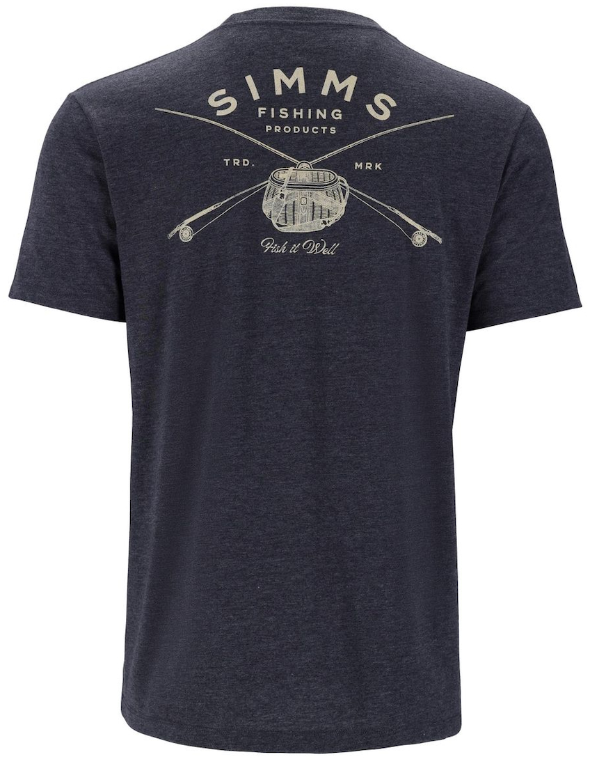 P-28414_Simms_Classic_Tackle_Shirt_Navy_Heather_ Simms Classic Tackle T-Shirt Navy Heather
