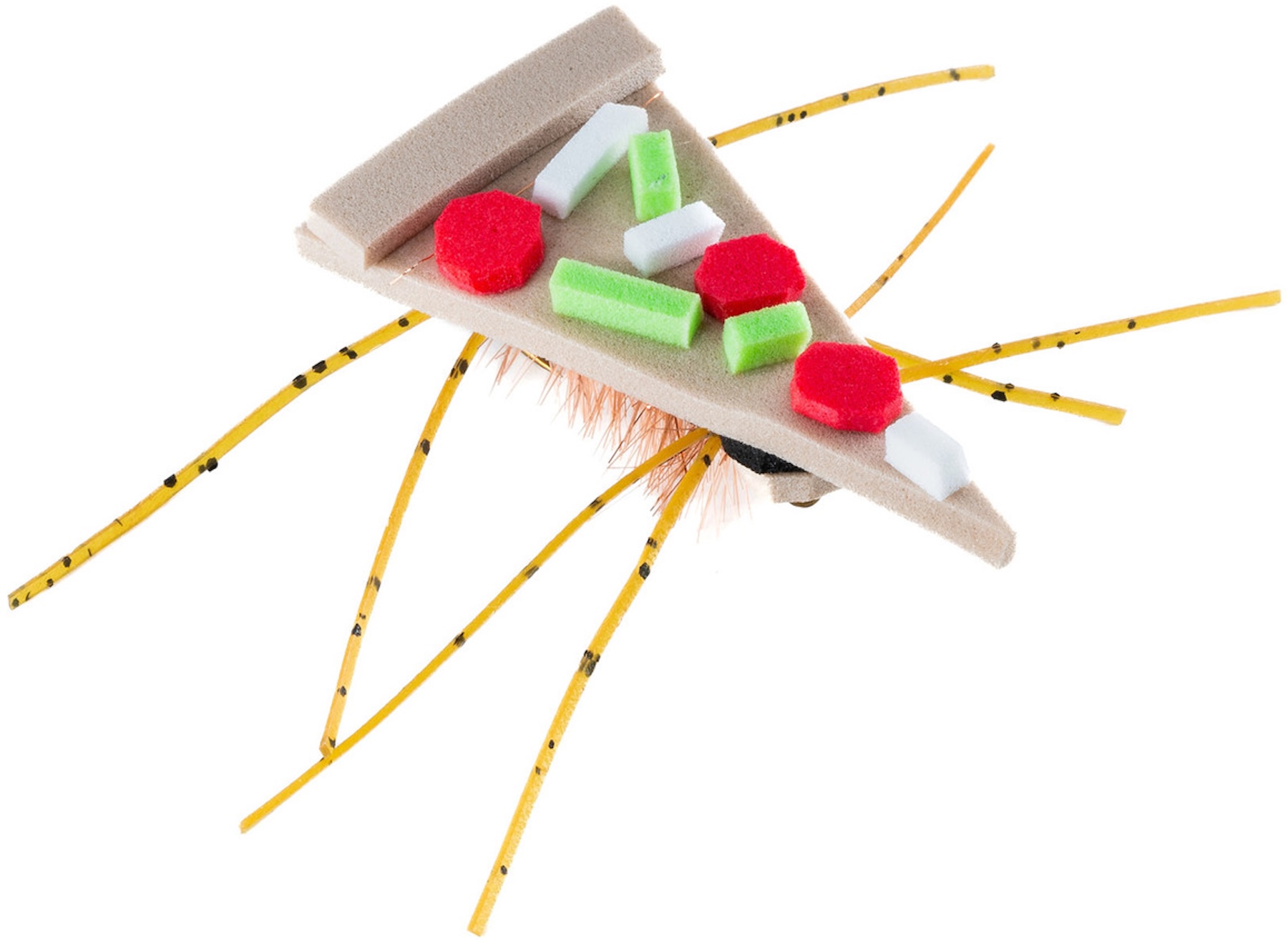 Umpqua Fly Pizza Delivery Grillos Supreme #6 Fast Food Trockenfliege :-)