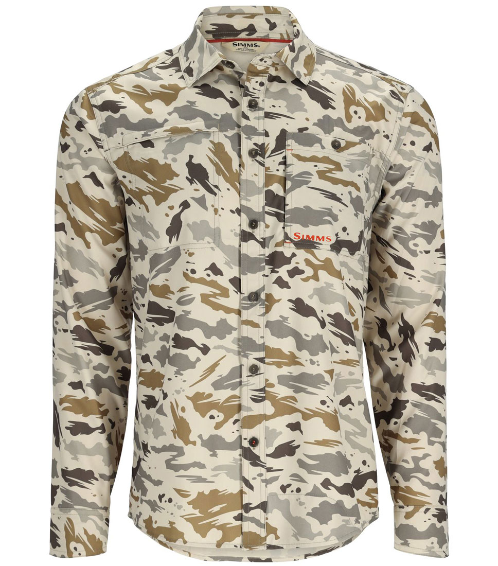 Simms_Challenger_Shirt_Hemd_ghost_camo_stone_1 Simms Challenger Shirt Hemd ghost camo stone