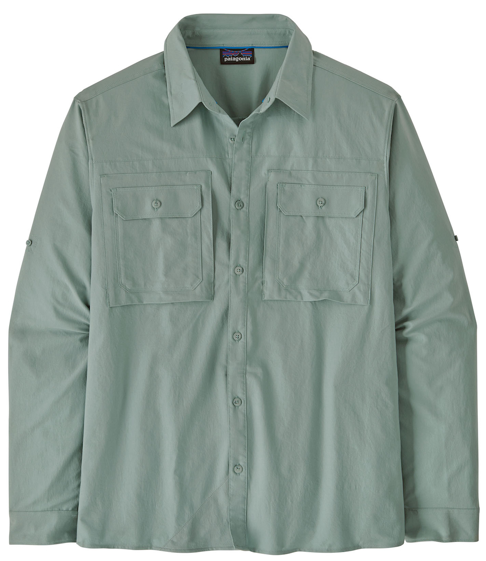 Patagonia M's L/S Self Guided Sun Shirt mit UV-Schutz UPF40 TMBL - Thermal Blue