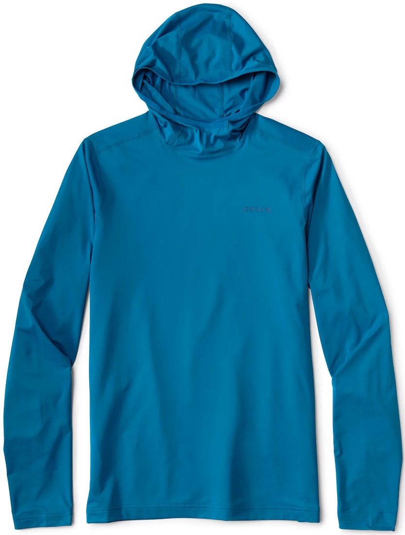 Orvis Sun Defense Printed Hoodie Sunshirt UPF 50+ Sonnenschutz Hemd pacific blue Orvis Sun Defense Printed Hoodie Sunshirt UPF 50+ Sonnenschutz Hemd pacific blue