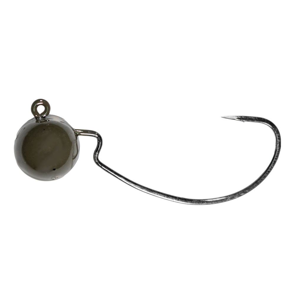 LMAB Tungsten Offset Jig #4/0 green pumpkin