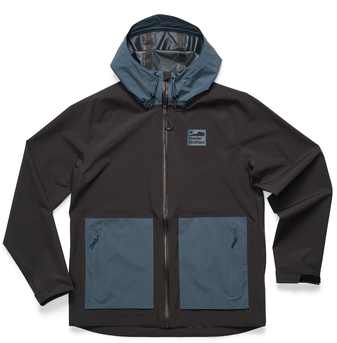 Howler Brothers Storm Splitter Rain Shell Regenjacke - Antique Black Dark Slate