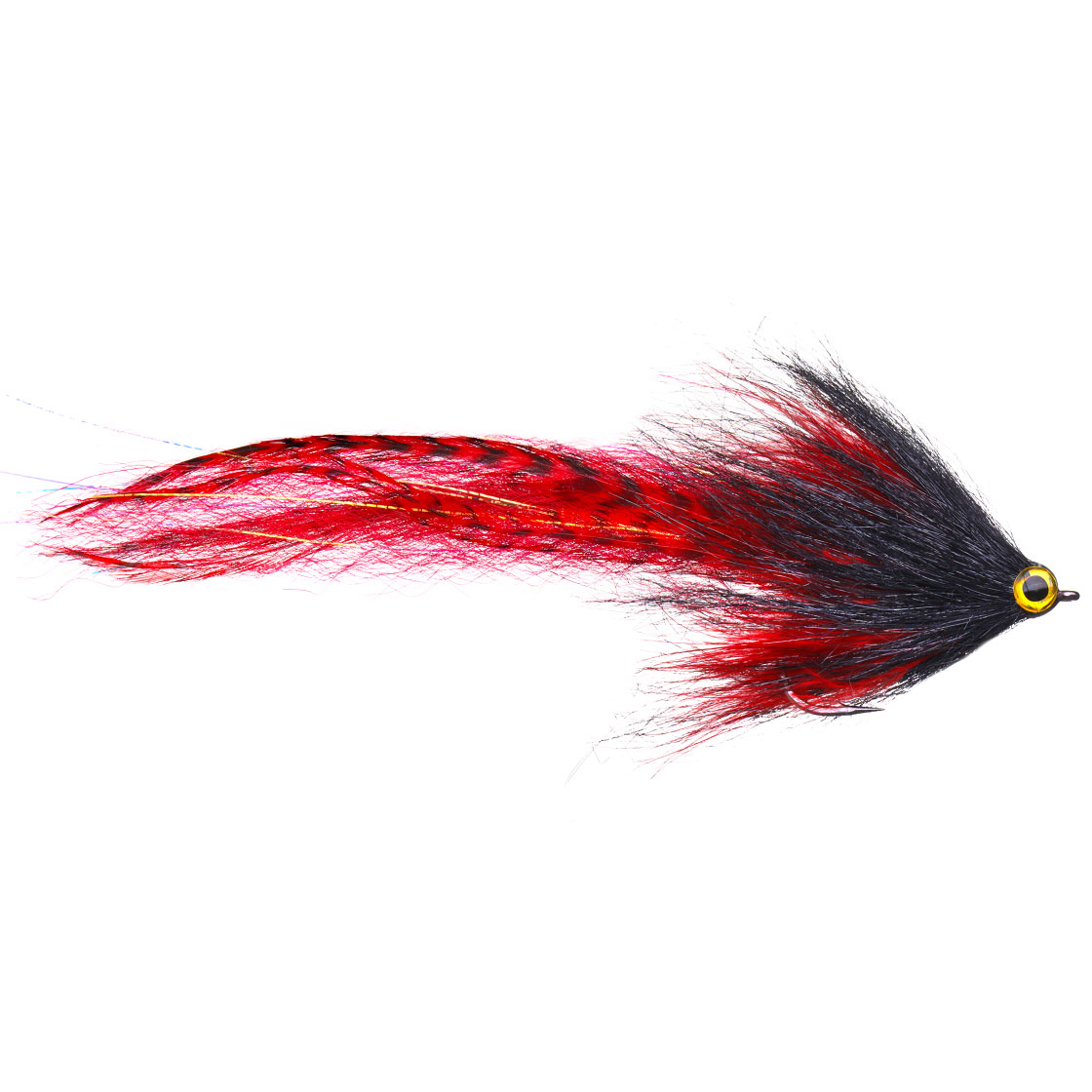 P-24925_GT_Brush_Red_Black Superflies Hechtfliege - Predator Brush red black
