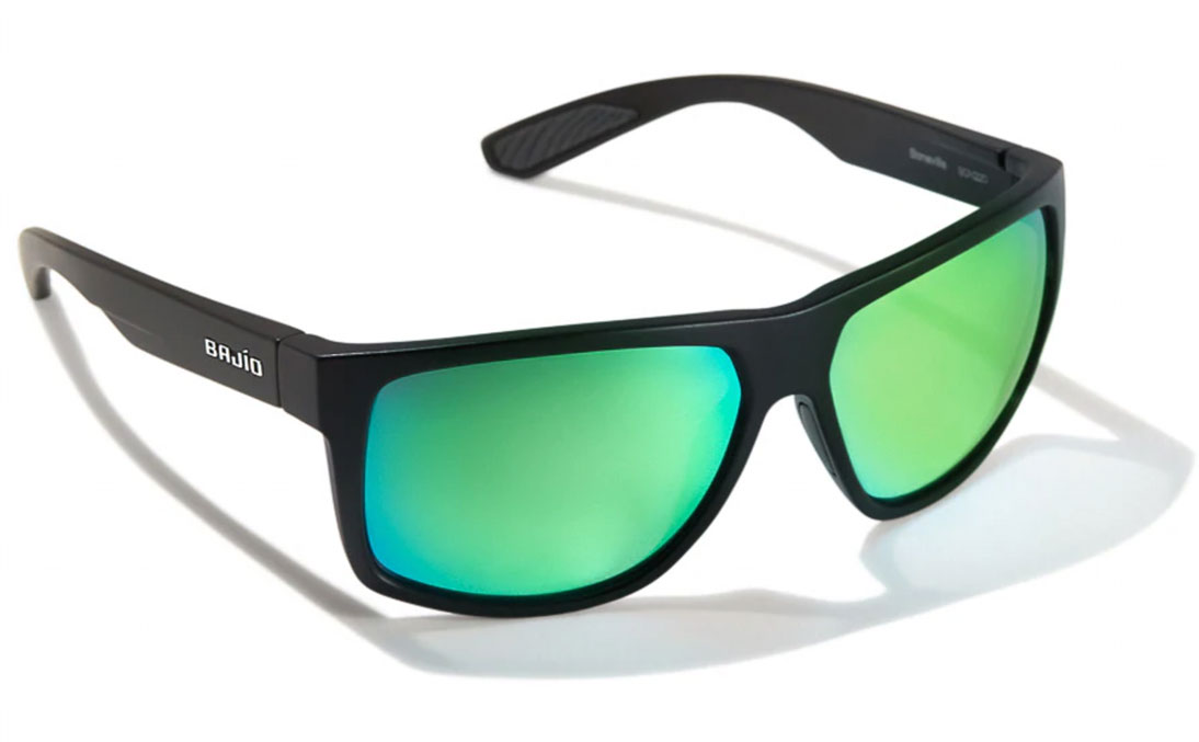 Bajio Polarisationsbrille Boneville - Black Matte (Green Mirror Glass)