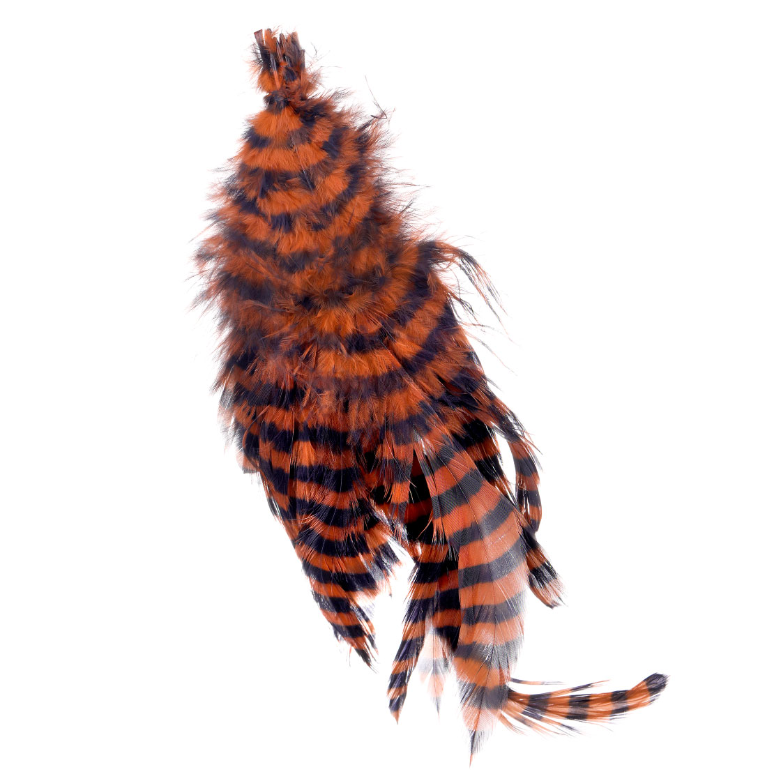 P-27107_MFC-Barred-Schlappen-Grizzly-Schlappen-Federn_orange-black burnt orange/black