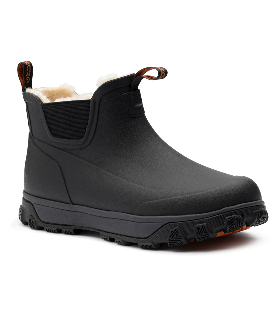 P-27652_Grundens_Deviation_Sherpa_Anke_Boot_Gummistiefel_black_1 Grundéns Deviation Sherpa Ankle Boot gfütterter Gummistiefel kurz extra warm black
