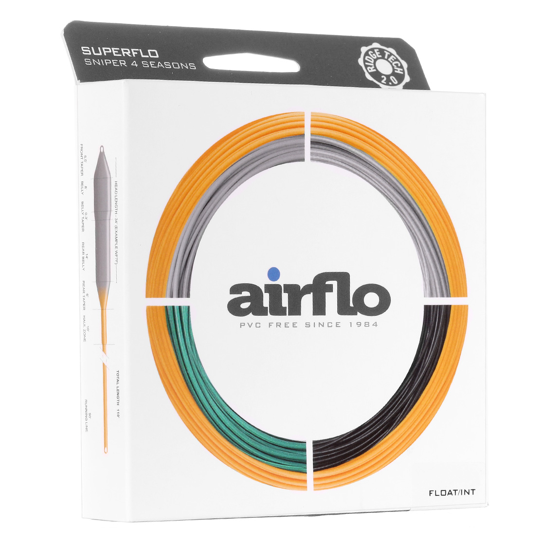 Airflo Ridge 2.0 Sniper 4 Season  Floating - 6ft Intermediate Sink Tip Predator Fliegenschnur Pale-G