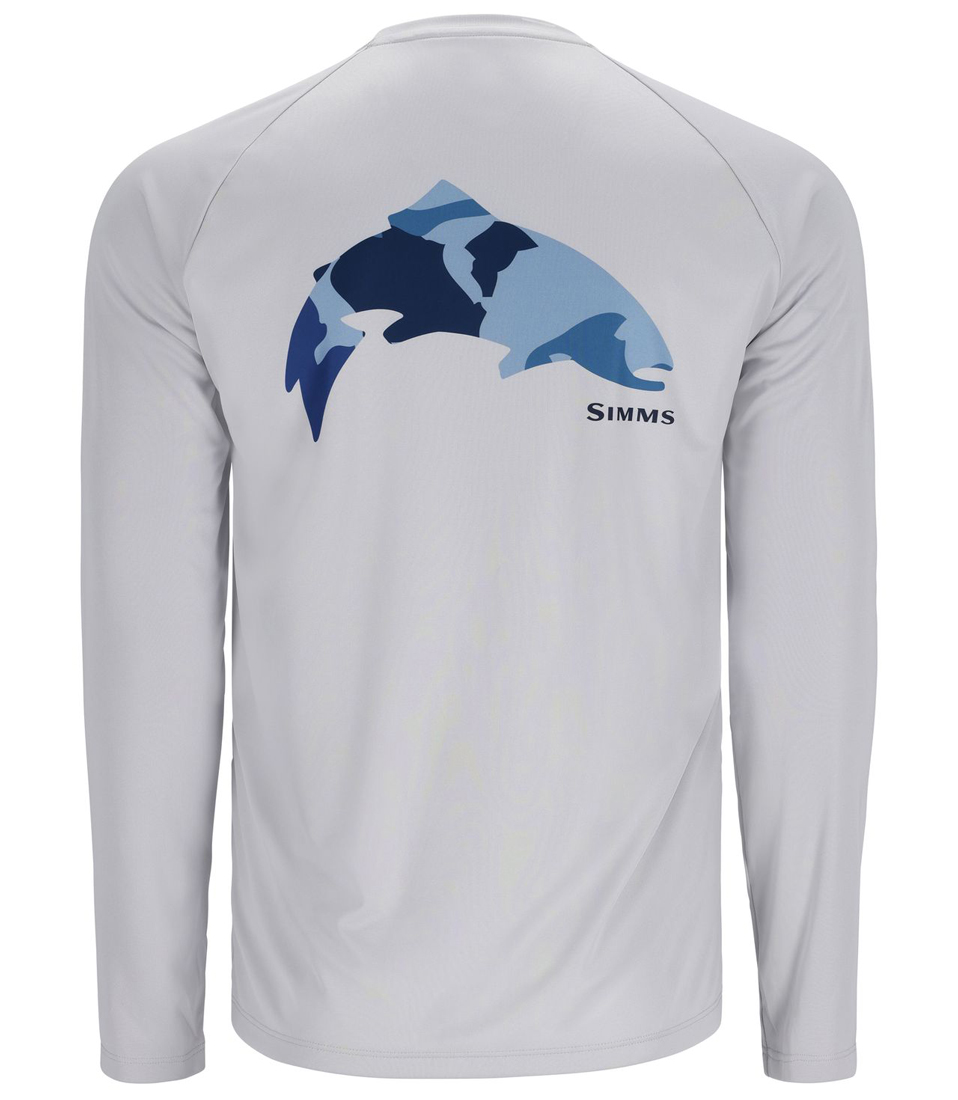 Simms Tech Tee Langarmshirt Artist Series trout/sterling